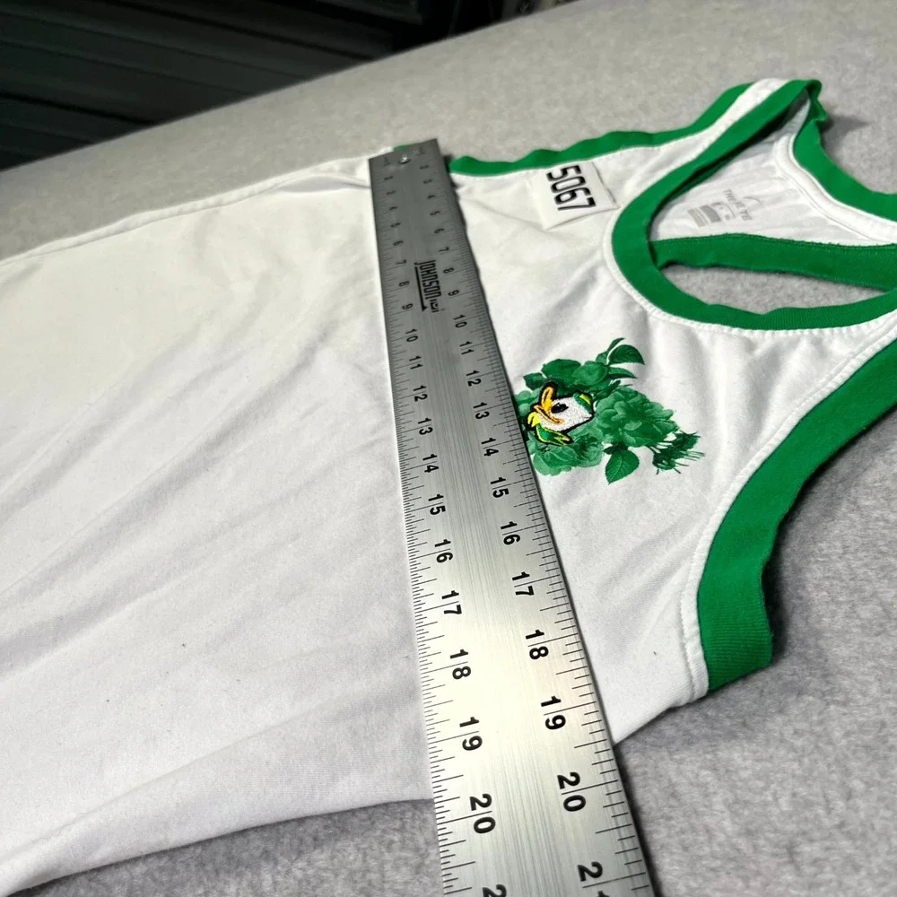 Oregon Ducks Tank Top Womens XL White‎ Nike Dri Fit Racerback Round Neck Cotton